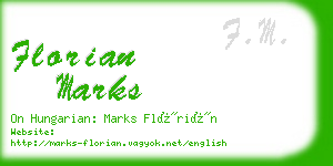 florian marks business card